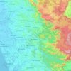 Mapa topográfico Pamba River, altitud, relieve