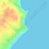 Mapa topográfico Punta del Diablo, altitud, relieve