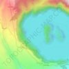 Mapa topográfico Laguna Cuicocha, altitud, relieve