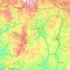 Mapa topográfico Braganza, altitud, relieve