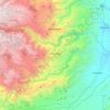 Mapa topográfico Anzoátegui, altitud, relieve