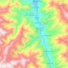 Mapa topográfico Pillco Marca, altitud, relieve