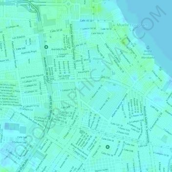 Mapa topográfico Floresta, altitud, relieve