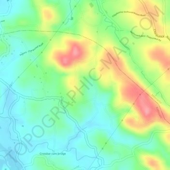 Mapa topográfico Nellikunnu, altitud, relieve