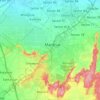 Mapa topográfico Gurugram, altitud, relieve