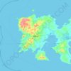 Mapa topográfico Lemnos, altitud, relieve