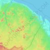 Mapa topográfico Guayana Francesa, altitud, relieve