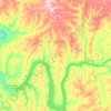 Mapa topográfico Frutal, altitud, relieve