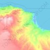 Mapa topográfico محافظة بني وليد, altitud, relieve