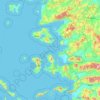 Mapa topográfico Northern Aegean, altitud, relieve
