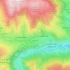 Mapa topográfico Garin, altitud, relieve