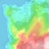 Mapa topográfico Baredo, altitud, relieve
