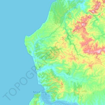 Mapa topográfico San Vicente, altitud, relieve