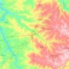 Mapa topográfico Jaú, altitud, relieve