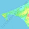 Mapa topográfico Región de Dakar, altitud, relieve