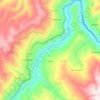 Mapa topográfico Yanas, altitud, relieve