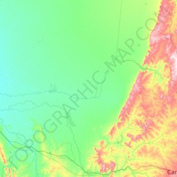 Mapa topográfico Aquidauana, altitud, relieve