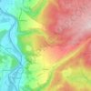 Mapa topográfico Derental, altitud, relieve