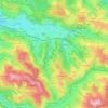 Mapa topográfico Cransac, altitud, relieve