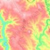 Mapa topográfico Outeiro, altitud, relieve