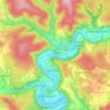 Mapa topográfico Bad Bocklet, altitud, relieve
