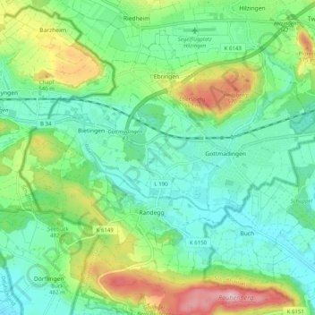Mapa topográfico 78244, altitud, relieve