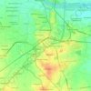 Mapa topográfico Tiruchirappalli, altitud, relieve