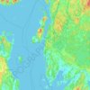 Mapa topográfico Moss, altitud, relieve