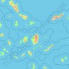 Mapa topográfico Cyclades, altitud, relieve
