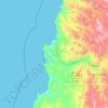 Mapa topográfico Caldera, altitud, relieve