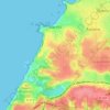 Mapa topográfico Biarritz, altitud, relieve