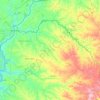 Mapa topográfico Artigas, altitud, relieve