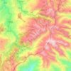 Mapa topográfico Area de Bosque y Vegetacion Protectores "Microcuenca Río Shio-Santa Bárbara", altitud, relieve