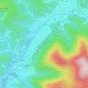 Mapa topográfico 2663, altitud, relieve