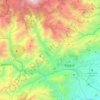 Mapa topográfico Rio Combeima, altitud, relieve
