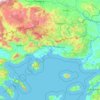 Mapa topográfico Eastern Macedonia and Thrace, altitud, relieve