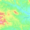 Mapa topográfico Craco, altitud, relieve