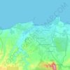 Mapa topográfico Manta, altitud, relieve