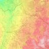 Mapa topográfico Provincia de Panevėžys, altitud, relieve