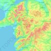 Mapa topográfico Parque Nacional Snowdonia, altitud, relieve