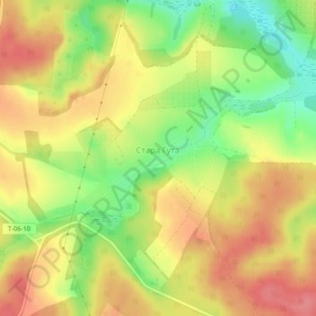 Mapa topográfico Stara Huta, altitud, relieve