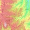Mapa topográfico Planadas, altitud, relieve