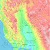 Mapa topográfico Sacramento River, altitud, relieve