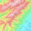 Mapa topográfico Parque Nacional Sierra Nevada, altitud, relieve