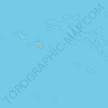 Mapa topográfico Archipel des Tuamotu, altitud, relieve