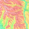 Mapa topográfico Raionul Rezina, altitud, relieve