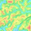 Mapa topográfico Nova Esperança, altitud, relieve