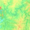 Mapa topográfico Allatoona Lake, altitud, relieve