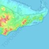 Mapa topográfico Parque Regional Calblanque, Monte de las Cenizas y Peña del Águila, altitud, relieve