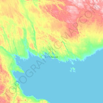 Mapa topográfico Naujaat, altitud, relieve